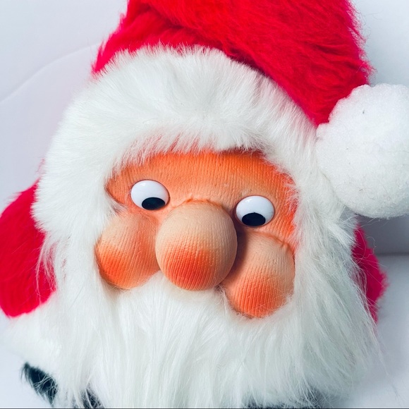 Vintage 1984 Rennoc Santakins Santa Gnome Chubby Vinyl Face Christmas St Nick - Picture 2 of 5